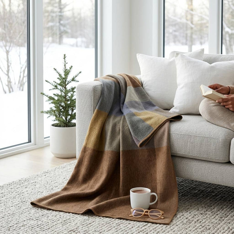 Woodland Plaid Alpaca Blend Throw