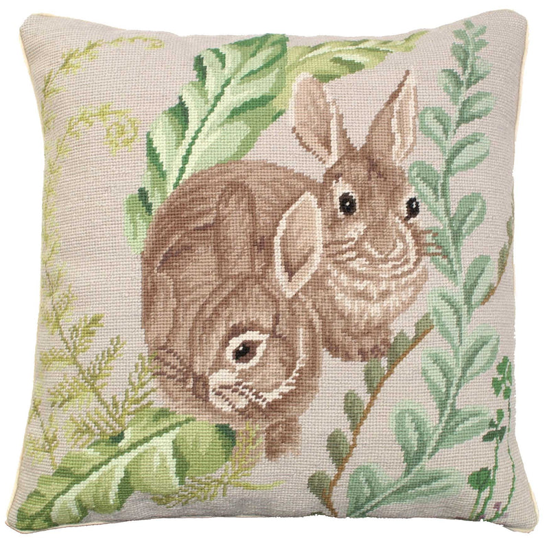 Woodland Rabbits Wool Pillow