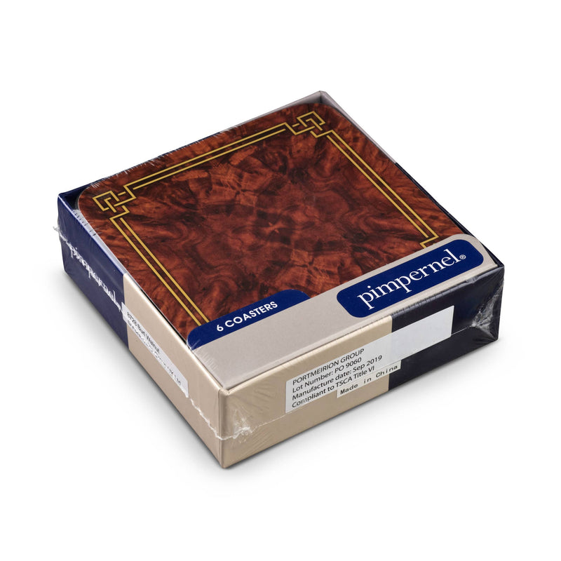 Burled Walnut Coasters Set of 6
