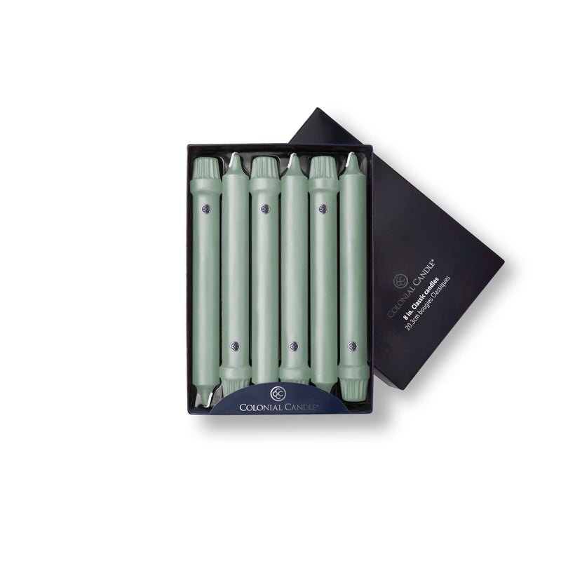 Colonial Candle Colonial Green Taper Candles – 8" Set of Two