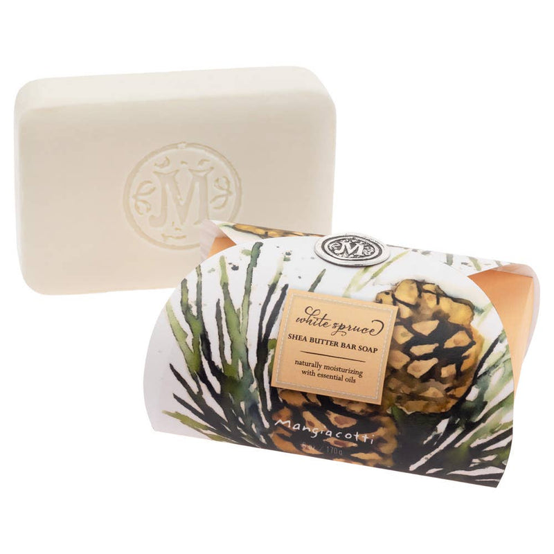 White Spruce Shea Butter Bar Guest Soap 6 oz