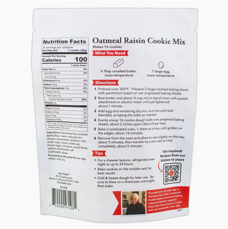Oatmeal Raisin Cookie Mix - Easy to make and bake at home