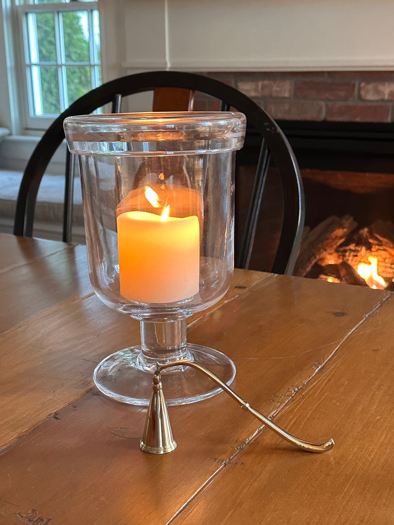 7" Hinged Brass Candle Snuffer- Antique Vintage Style