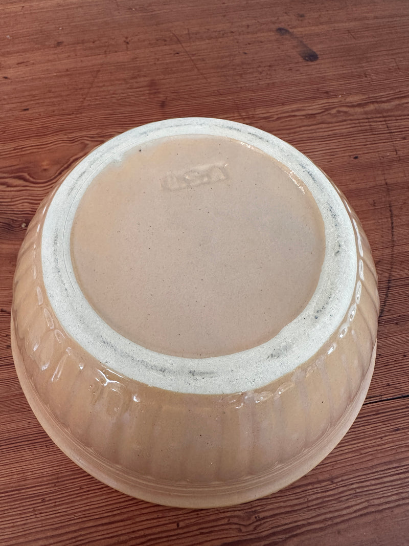 Vintage 1940s–1950s USA Stoneware Covered Casserole