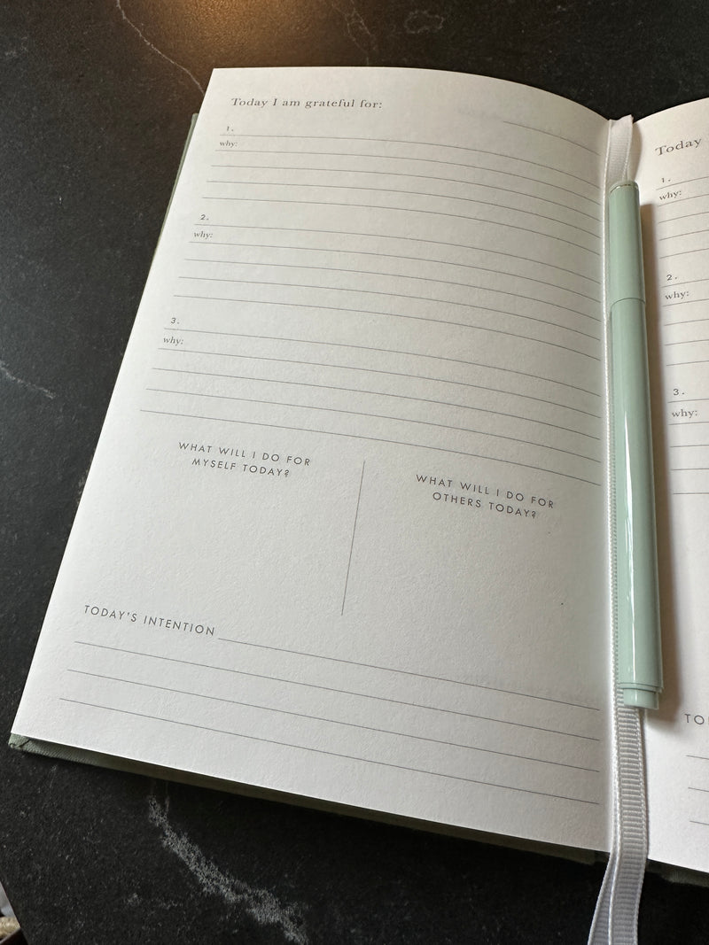 Gratitude Journal, Pen, and Bookmark Box