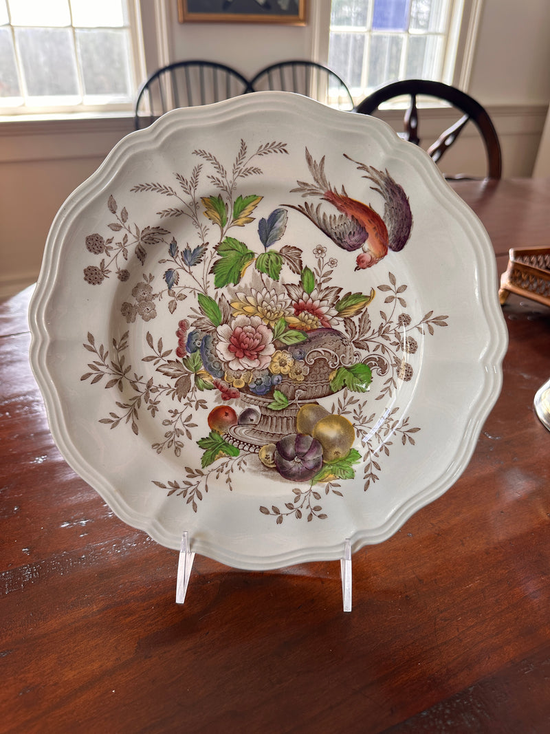Royal Doulton “Hampshire” Transferware Plate | English Countryside Floral & Bird Dish