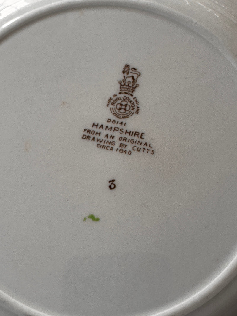 Royal Doulton “Hampshire” Transferware Plate | English Countryside Floral & Bird Dish