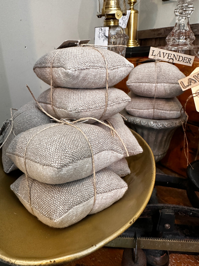 Natural Linen Lavender Sachets – New England Made (Set of Two)