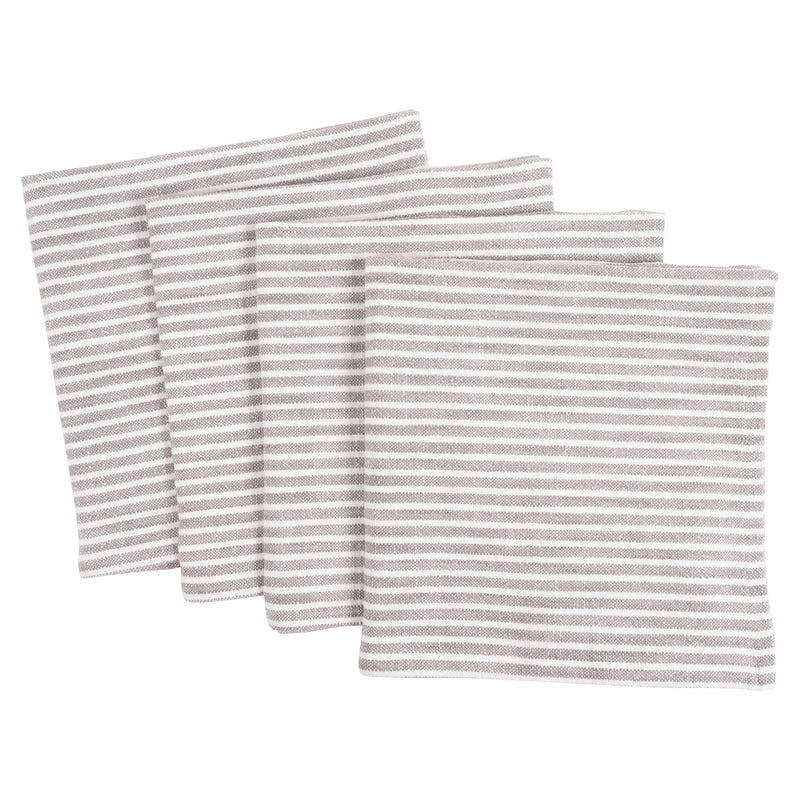 KAF Home Monaco Slubbed Cotton Dinner Napkins - Set of 4: Pewter