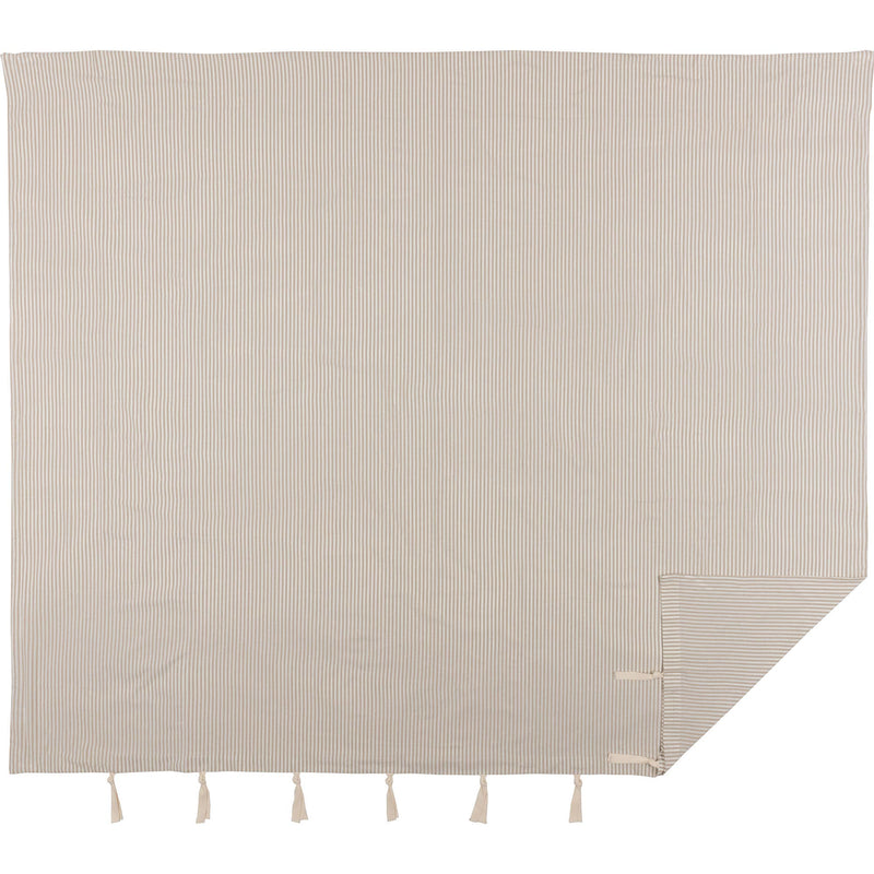 Farmhouse Ticking Taupe King Duvet Cover