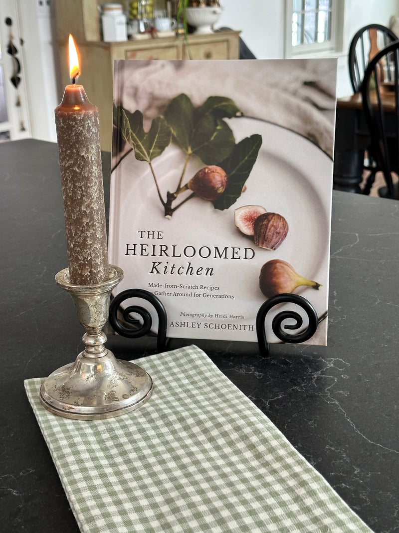 Sage and Cream Gingham Kitchen Dish Towel